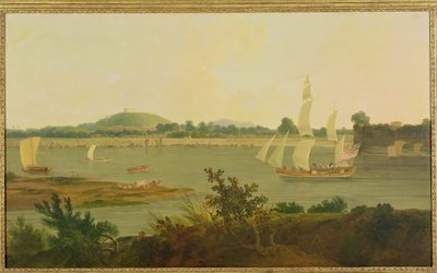 Pinnace Sailing Down the Ganges past Monghyr Fort, c.1791 by Rev. Edward Thomas Daniell